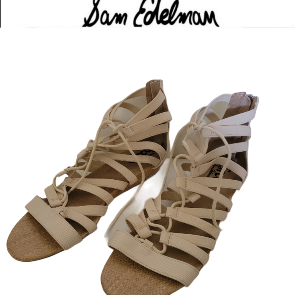 Sam Edelman alba lace zip gladiator open sandals